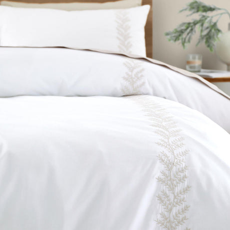 Embroidery Leaf Duvet Cover Set by Bianca