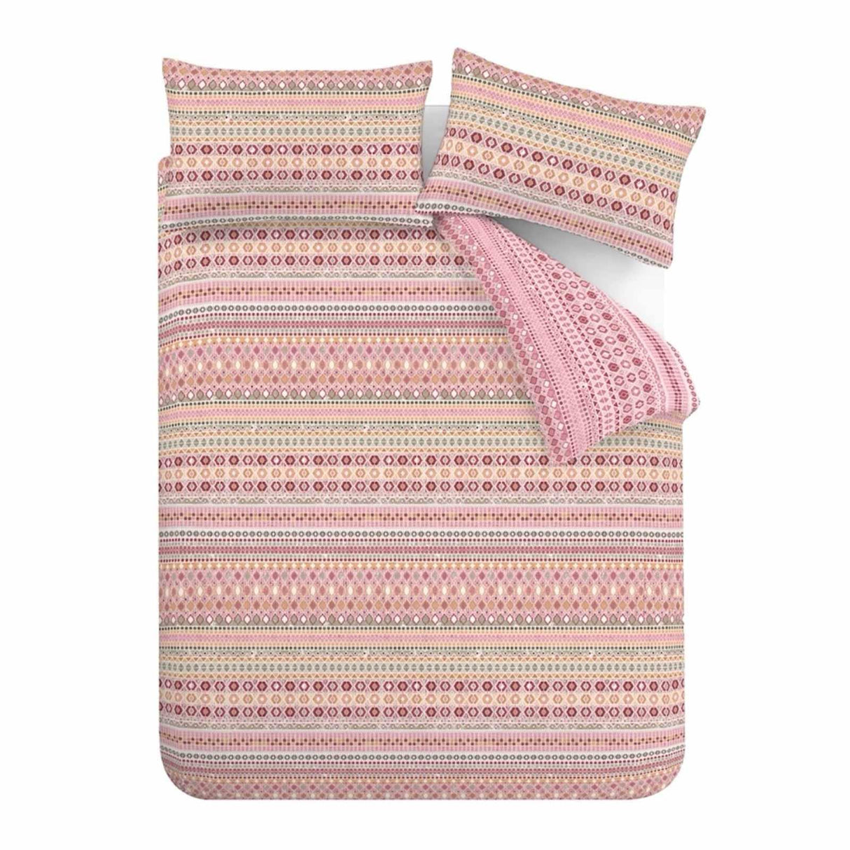 Brushed Cotton Flannelette Fairisle Duvet Cover Set by Catherine Lansfield