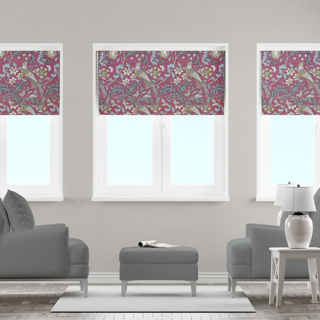 Oakmere Carmine Made To Measure Roman Blind by Style Furnishings