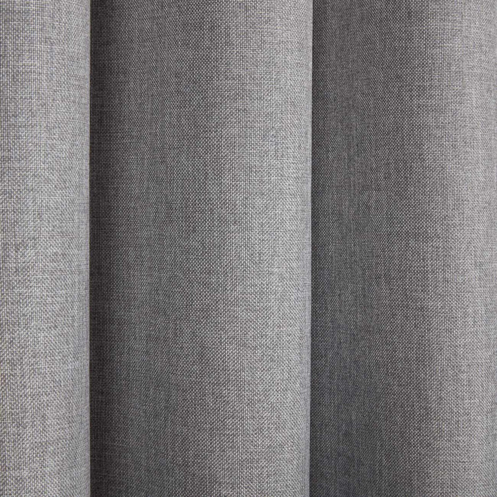 Eclipse Thermal Blackout Tape Top Curtains Pewter - Ideal