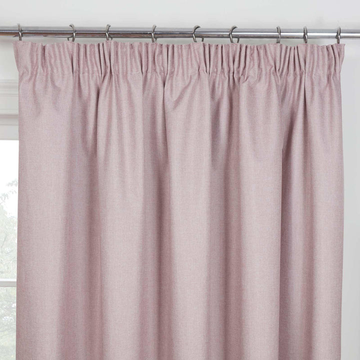 Eclipse Thermal Blackout Tape Top Curtains Rose - Ideal