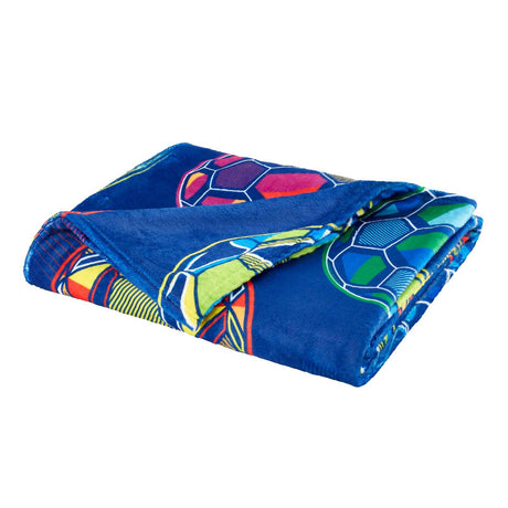 Catherine Lansfield Bright Football Kids Cosy Throw 3