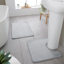 Anti-Bacterial Memory Foam Bath Mat & Pedestal Bathroom Set by Catherine Lansfield