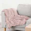 Lush Luxurious Fluffy Faux Rabbit Fur Throw Blanket by Emma Barclay