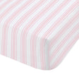 Turner Bianca Check and Stripe Kids Duvet Cover and Fitted Sheet Set - Pink