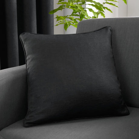 Strata Floral Cushion Cover 43cm x 43cm - Black