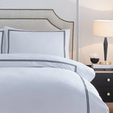Elara Embroidered 100% Cotton Duvet Cover Set Black - image 4