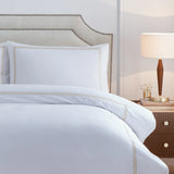 Elara Embroidered 100% Cotton Duvet Cover Set Champagne - image 4