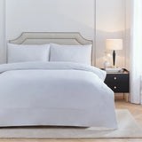 Elara Embroidered 100% Cotton Duvet Cover Set White - image 2