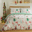 Elfie Printed Soft Touch Duvet Cover Set Cream/Mint - image 2