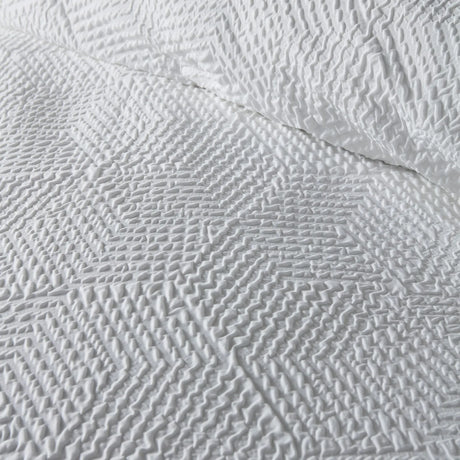 Embossed Geo White Easy Care Duvet Cover Set - product image 3