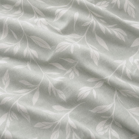 Macro close-up of the green fabric on the Emile Microfibre Duvet Cover Set