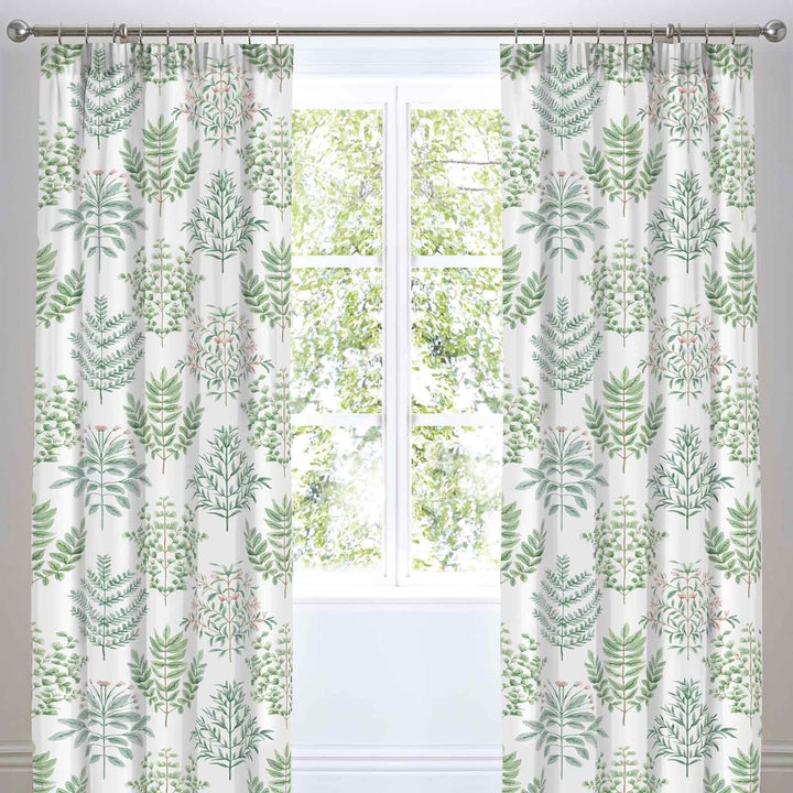 Emily Tape Top Curtains Green - Ideal