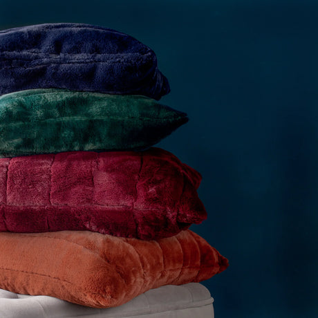 Empress Faux Fur Velvet Emerald Cushion Cover Collection - additional product view 4
