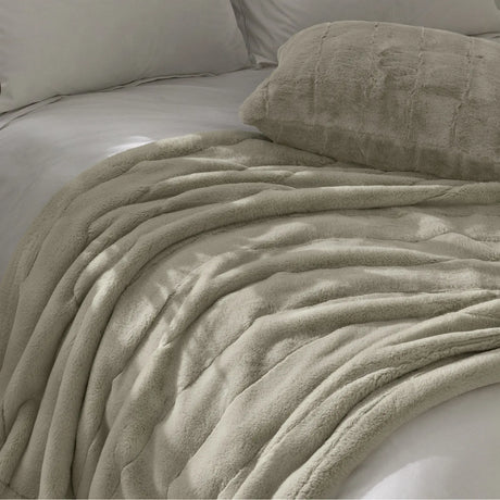 Empress Faux Fur Cushion Cover Oatmeal - image 5