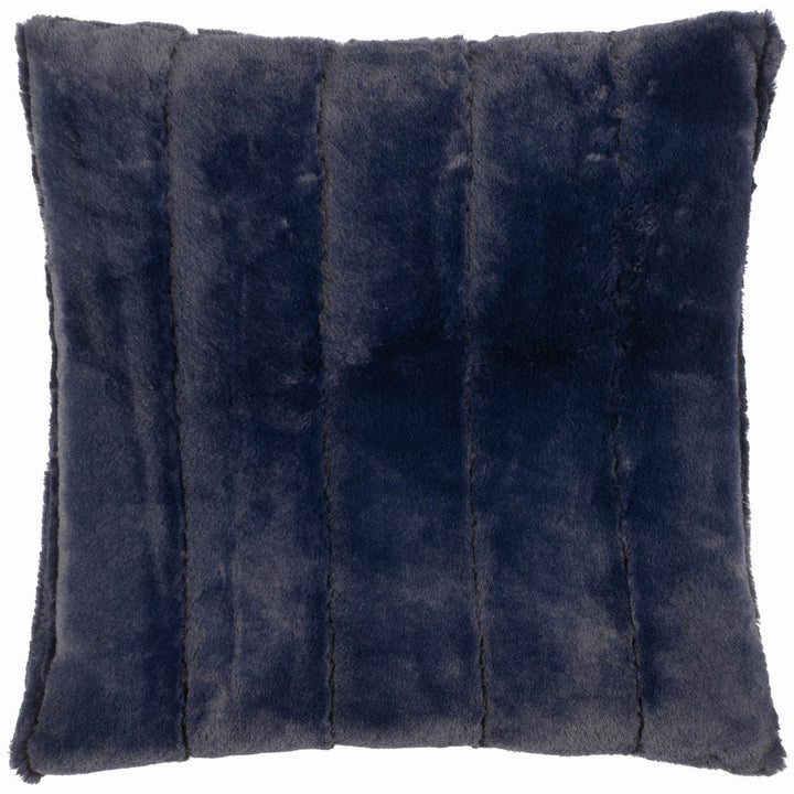 Empress Faux Fur Navy Cushion Cover 18" x 18" - Ideal
