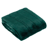 Empress Faux Fur Reversible Emerald Velvet Throw Blanket 130cm x 180cm / 140cm x 200cm - additional product view 2