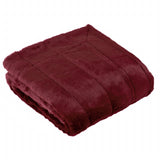 Empress Faux Fur Reversible Ruby Velvet Throw Blanket 130cm x 180cm / 140cm x 200cm - additional product view 2