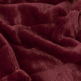 Empress Faux Fur Reversible Ruby Velvet Throw Blanket 130cm x 180cm / 140cm x 200cm - additional product view 3
