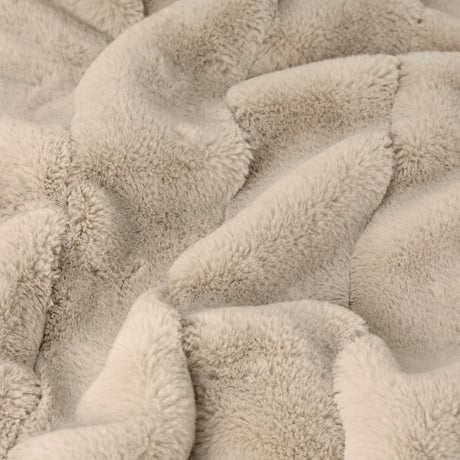 Empress Faux Fur Throw Oatmeal - image 3