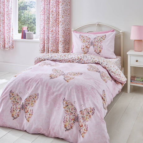 Catherine Lansfield Enchanted Butterfly Wallpaper Pink