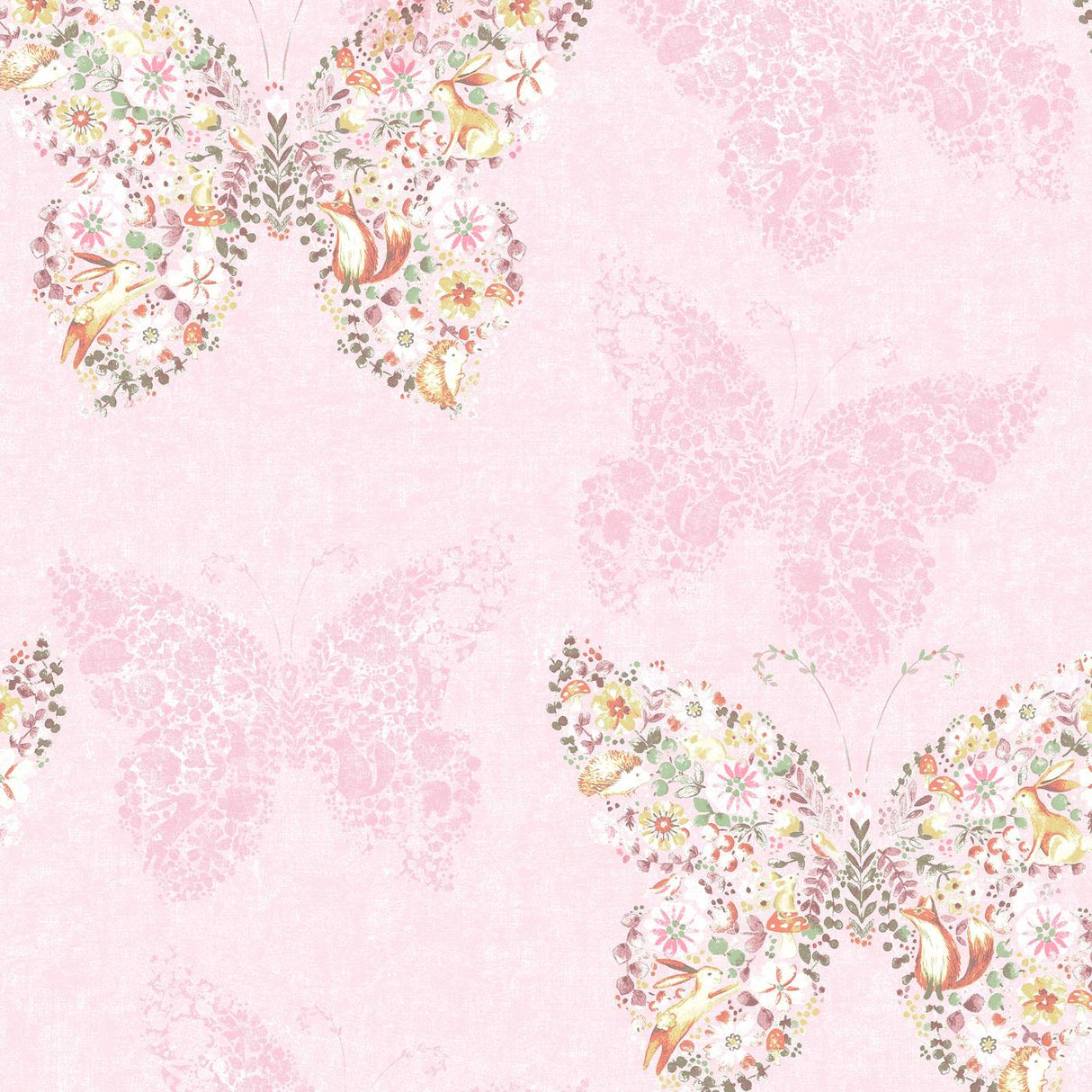 Catherine Lansfield Enchanted Butterfly Wallpaper Pink