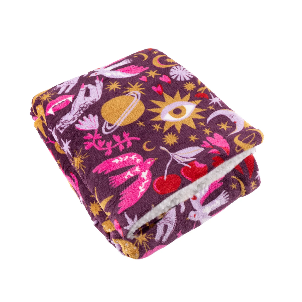 Enchanted Printed Sherpa Fleece Throw Pink 130 x 180cm - image 2