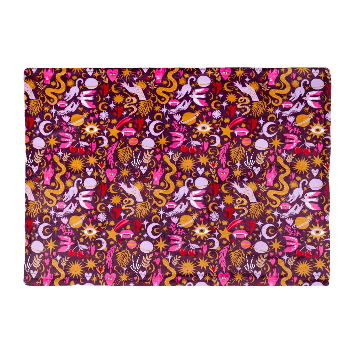 Enchanted Printed Sherpa Fleece Throw Pink 130 x 180cm - image 4