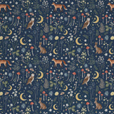Catherine Lansfield Enchanted Twilight Animals Wallpaper Navy Blue