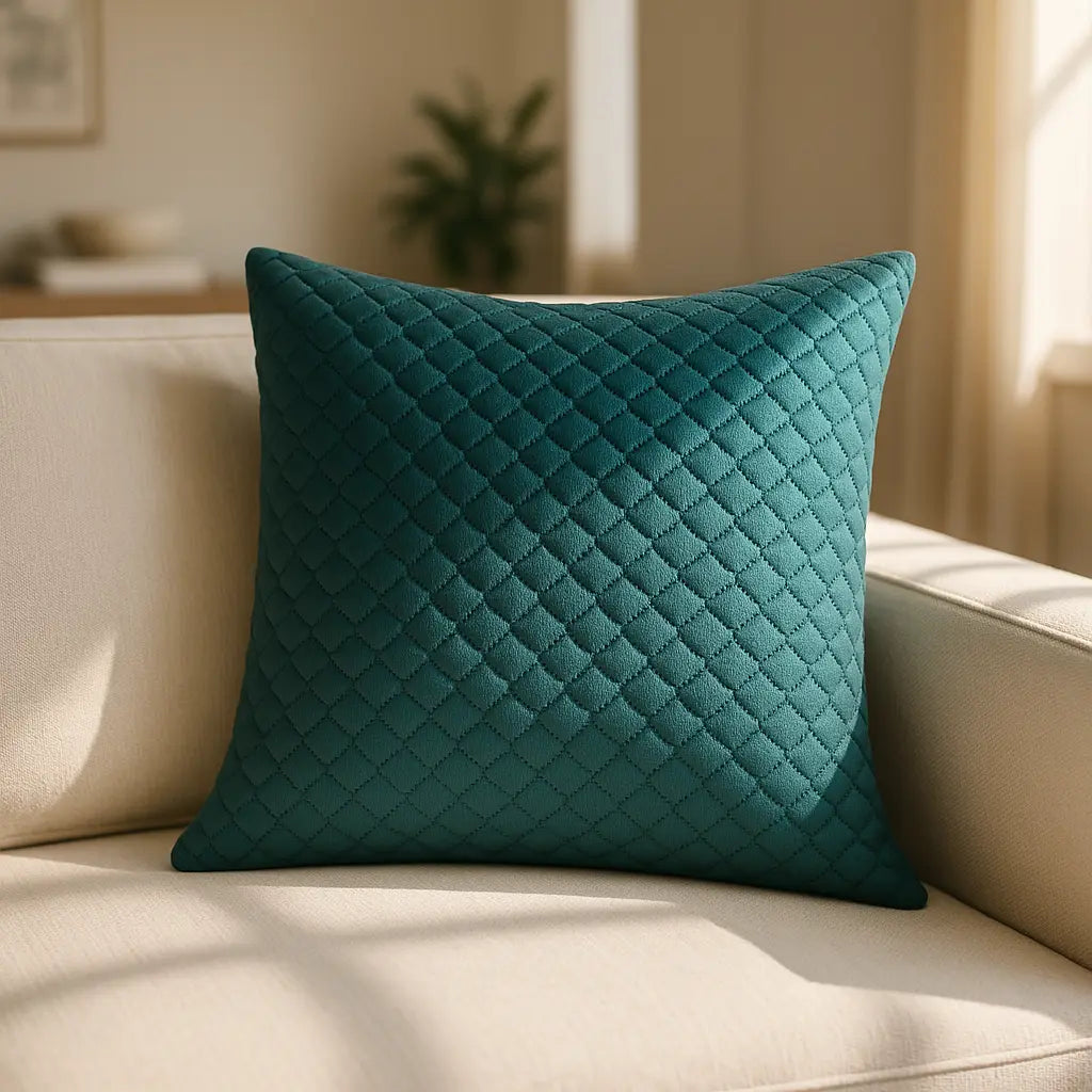 Epsom Teal Cushion Cover and Filled Cushion 45cm x 45cm
