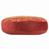 Ethereal Sun Velvet Round Cushion Gold Dust/Rust 40 x 40cm - image 4