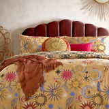 Ethereal Sun Velvet Round Cushion Gold Dust/Rust 40 x 40cm - image 6