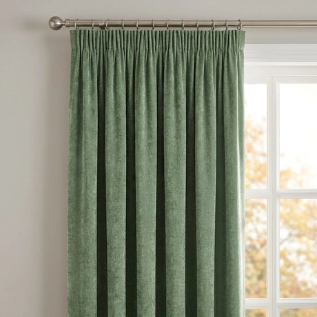 Heavy Chenille Lined Tape Top Pencil Pleat Curtains 11