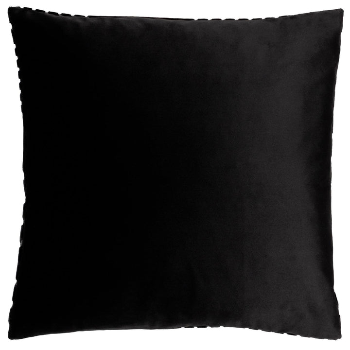Evoke Cut Velvet Black Cushion Cover 18" x 18" - Ideal