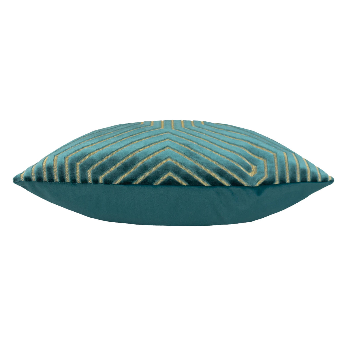 Evoke Cut Velvet Teal Cushion Cover 45cm x 45cm - additional product view 2