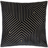 Evoke Cut Velvet Cushion Cover Black 55 x 55cm - image 2