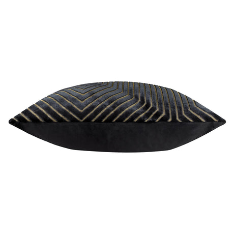 Evoke Cut Velvet Cushion Cover Black 55 x 55cm - image 4