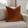 Evoke Cut Velvet Cushion Cover Brick 55 x 55cm - image 1