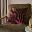 Evoke Cut Velvet Cushion Cover Burgundy - image 1