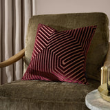Evoke Cut Velvet Cushion Cover Burgundy - image 1