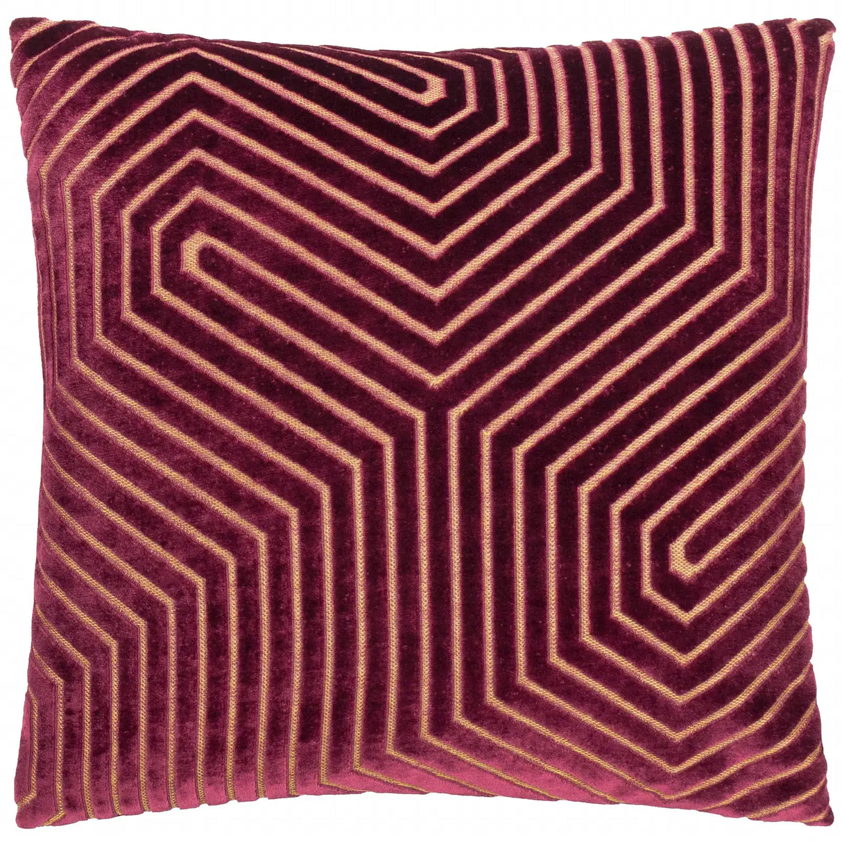 Evoke Cut Velvet Cushion Cover Burgundy - image 2