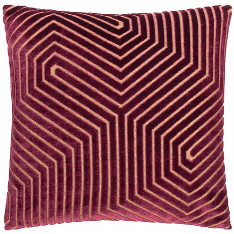 Evoke Cut Velvet Cushion Cover Burgundy - image 2