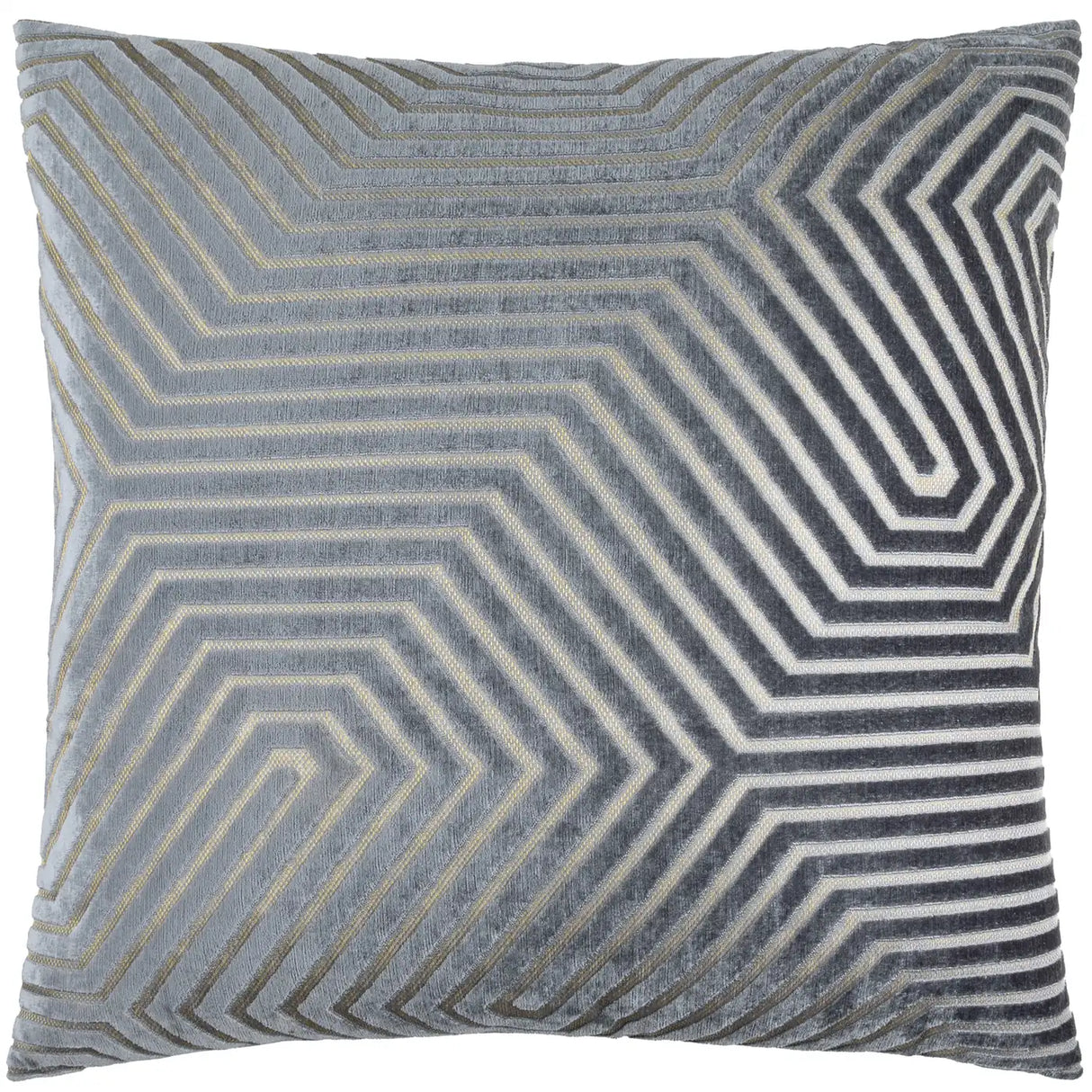 Evoke Cut Velvet Cushion Cover Charcoal 55 x 55cm - image 2