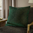 Evoke Cut Velvet Cushion Cover Emerald 55 x 55cm - image 1