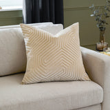 Evoke Cut Velvet Cushion Cover Ivory 55 x 55cm - image 1