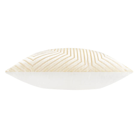 Evoke Cut Velvet Cushion Cover Ivory 55 x 55cm - image 4