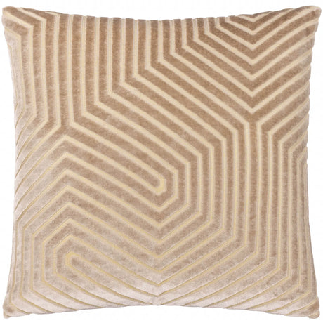 Evoke Cut Velvet Cushion Cover Mink - image 2