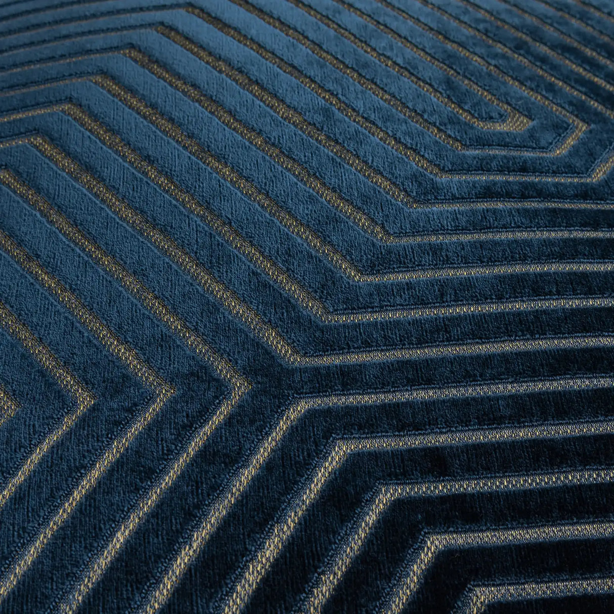 Evoke Cut Velvet Cushion Cover Navy 55 x 55cm - image 5