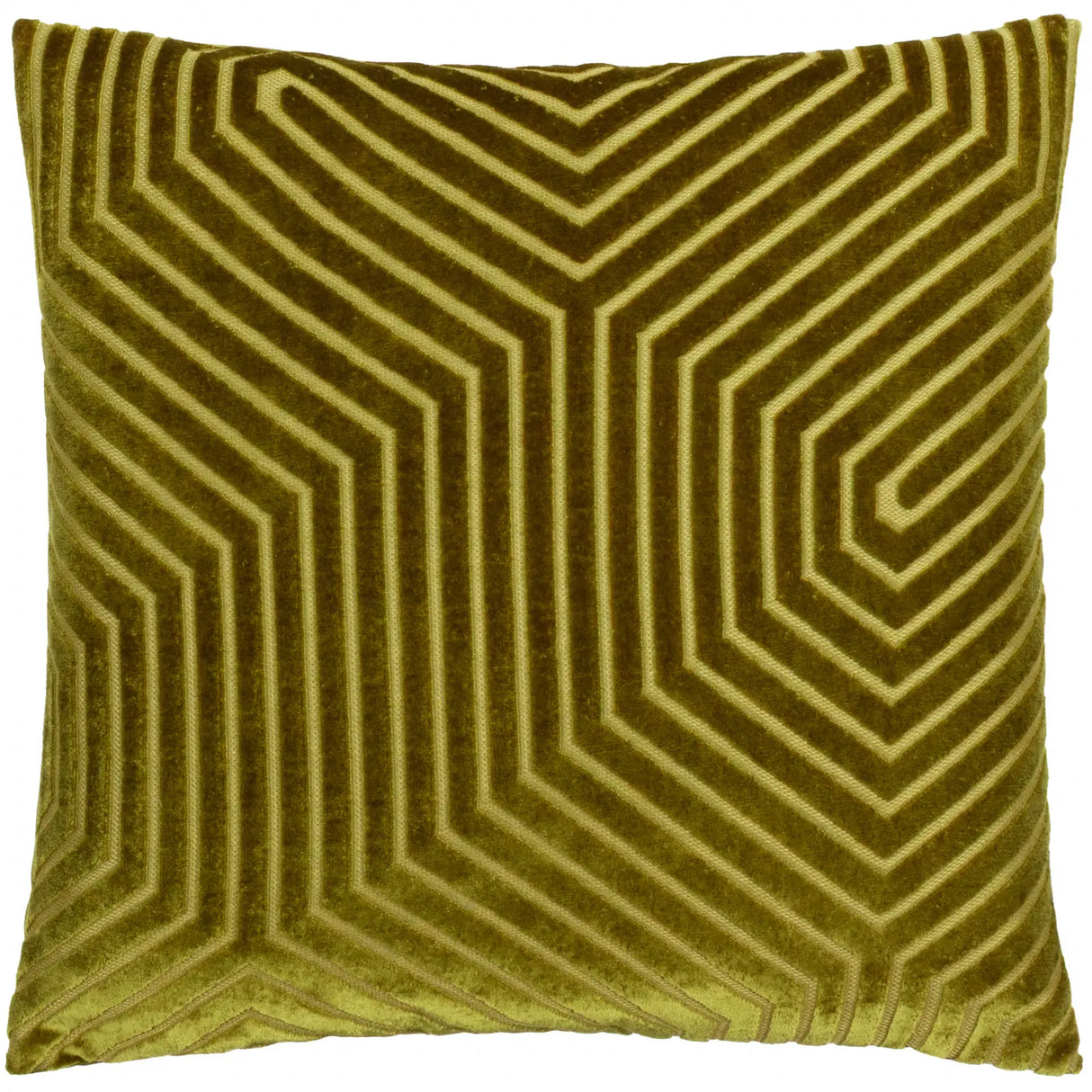 Evoke Cut Velvet Cushion Cover Olive - image 2