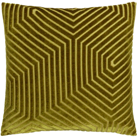 Evoke Cut Velvet Cushion Cover Olive - image 2